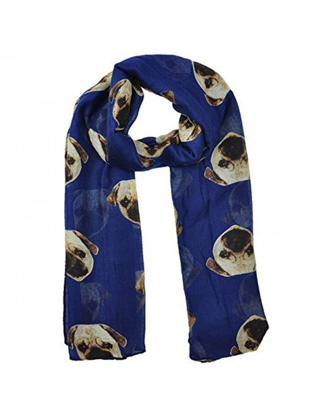2017 Scarf Women Shawl Voile Cute Pug Dog Pattern Printed Ladies Long Pashmina Large Scarves For Female Poncho