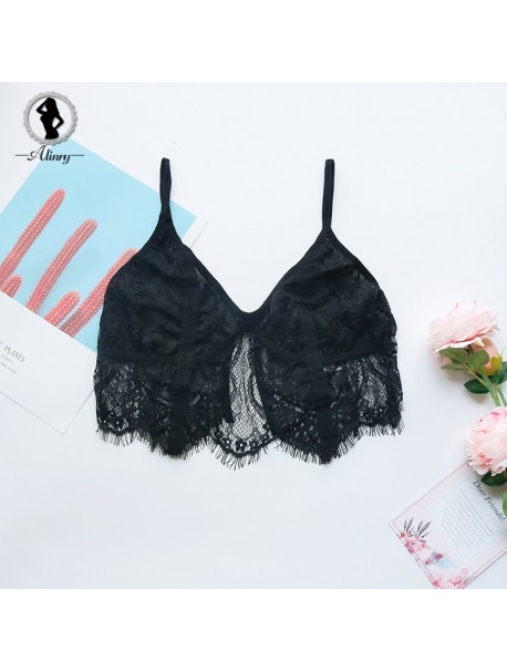 ALINRY sexy bra lace bralettes push up brassiere women tops lingerie transparent seamless wire free underwear bras bustier mujer