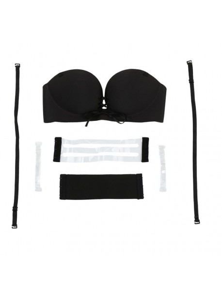 Sexy Lace Up Women Strapless Wings Of The Goddess Instant Breast Lift Invisible Silicone Adhesive Seamless Bra 