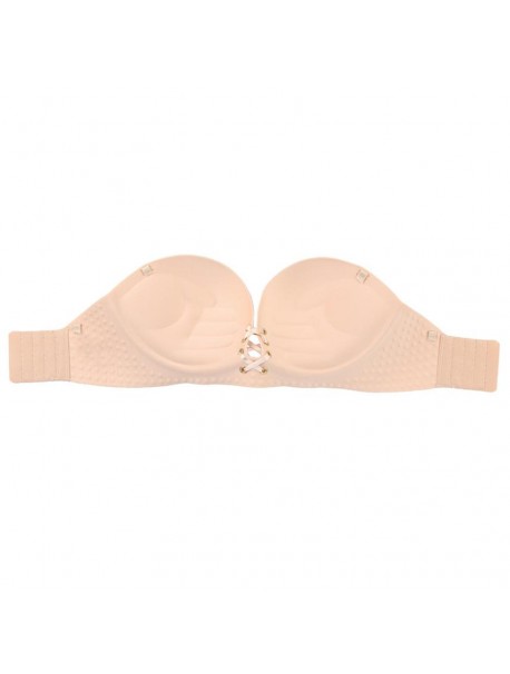 Sexy Lace Up Women Strapless Wings Of The Goddess Instant Breast Lift Invisible Silicone Adhesive Seamless Bra 