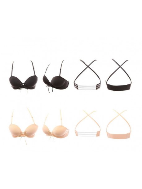 Sexy Lace Up Women Strapless Wings Of The Goddess Instant Breast Lift Invisible Silicone Adhesive Seamless Bra 