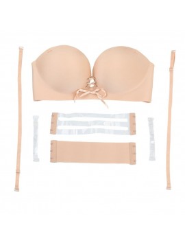 Sexy Lace Up Women Strapless Wings Of The Goddess Instant Breast Lift Invisible Silicone Adhesive Seamless Bra 